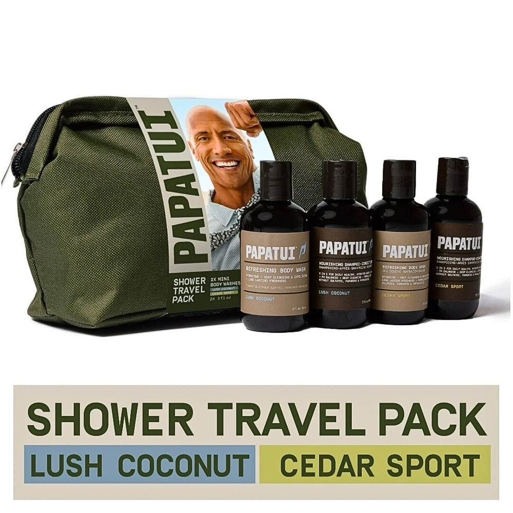Papatui - Men's Shower Travel Pack - 5 Pc Set